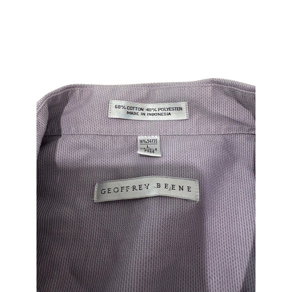 Geoffrey Beene Dress Shirt Wrinkle Free Long Sleeve Button Up‎ 16 1/2 34/35 - Picture 4 of 6